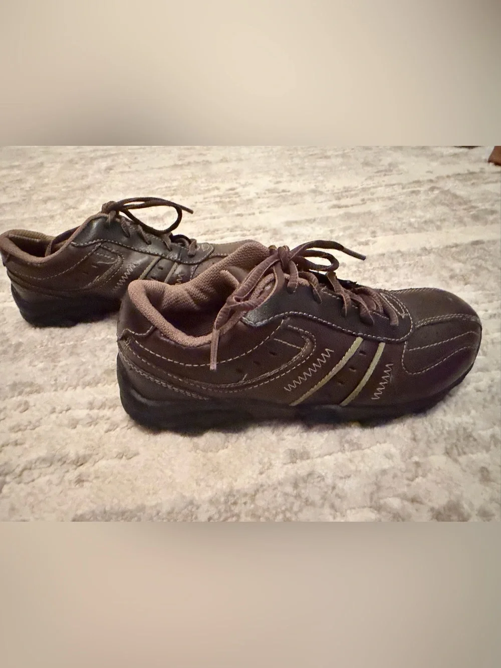 Clipper Boys Brown Leather Lace-Up Shoes Size 13W Dress Shoes